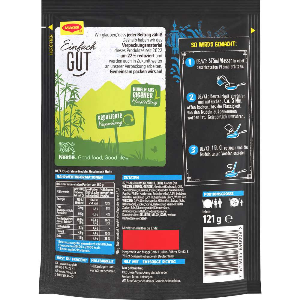 Produktabbildung Maggi Magic Asia gebratene Nudeln mit Huhn