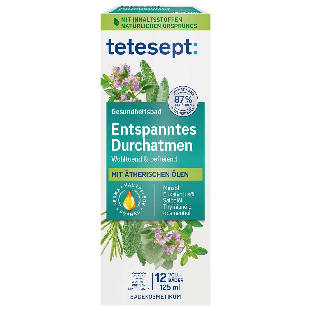 Produktabbildung tetesept Gesundheitsbad, Entspanntes Durchatmen