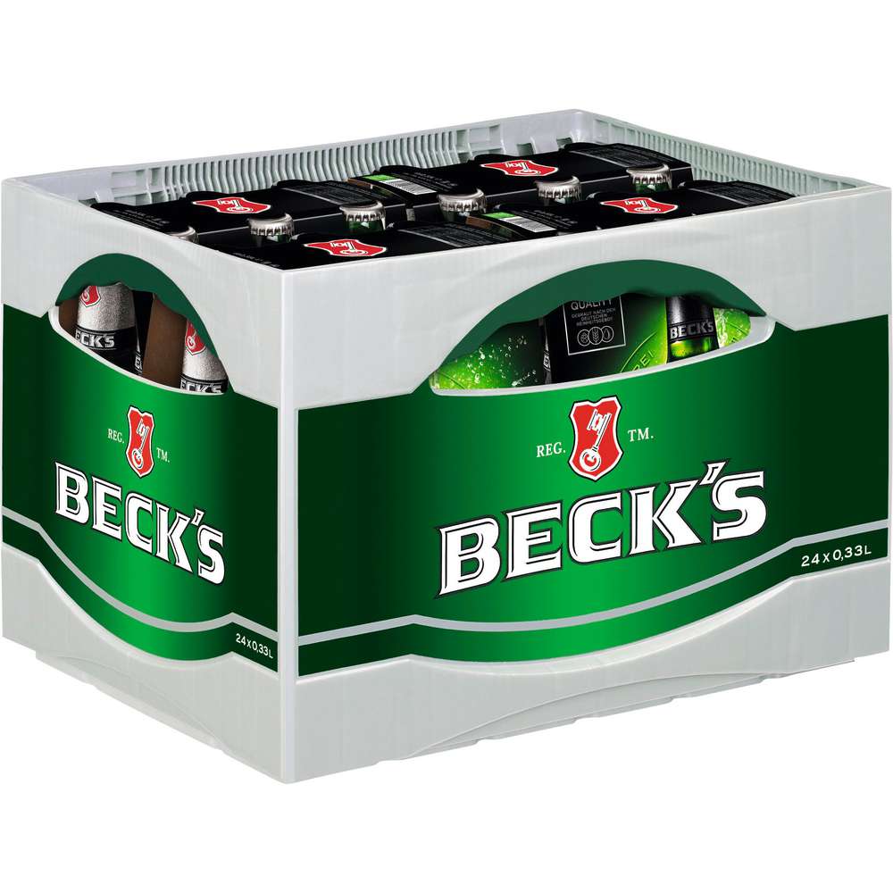 Produktabbildung Beck's Pilsener Bier, 4,9 % (4x Träger in der Kiste zu je  6x 0,330 Liter)