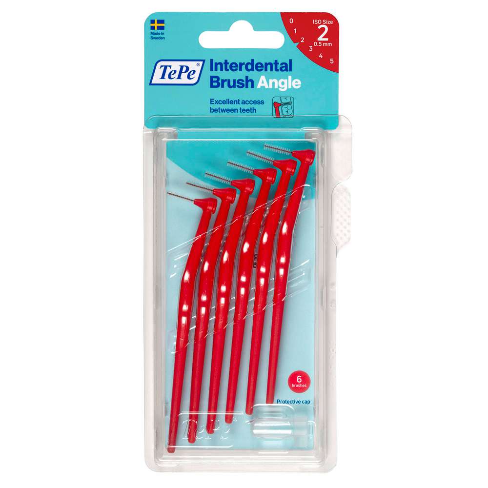 Produktabbildung TePe Interdental-Bürsten Angle Iso 2, rot