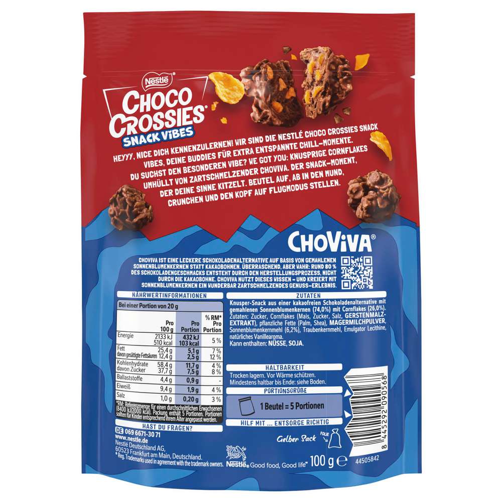 Produktabbildung Nestlé Choco Crossies Snack Vibes, Classic