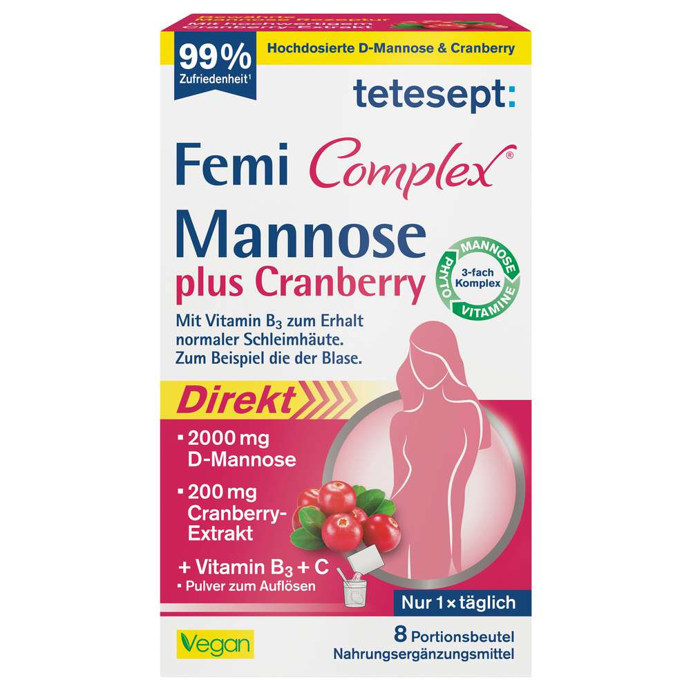 Produktabbildung tetesept Femi Complex, Mannose plus Cranberry