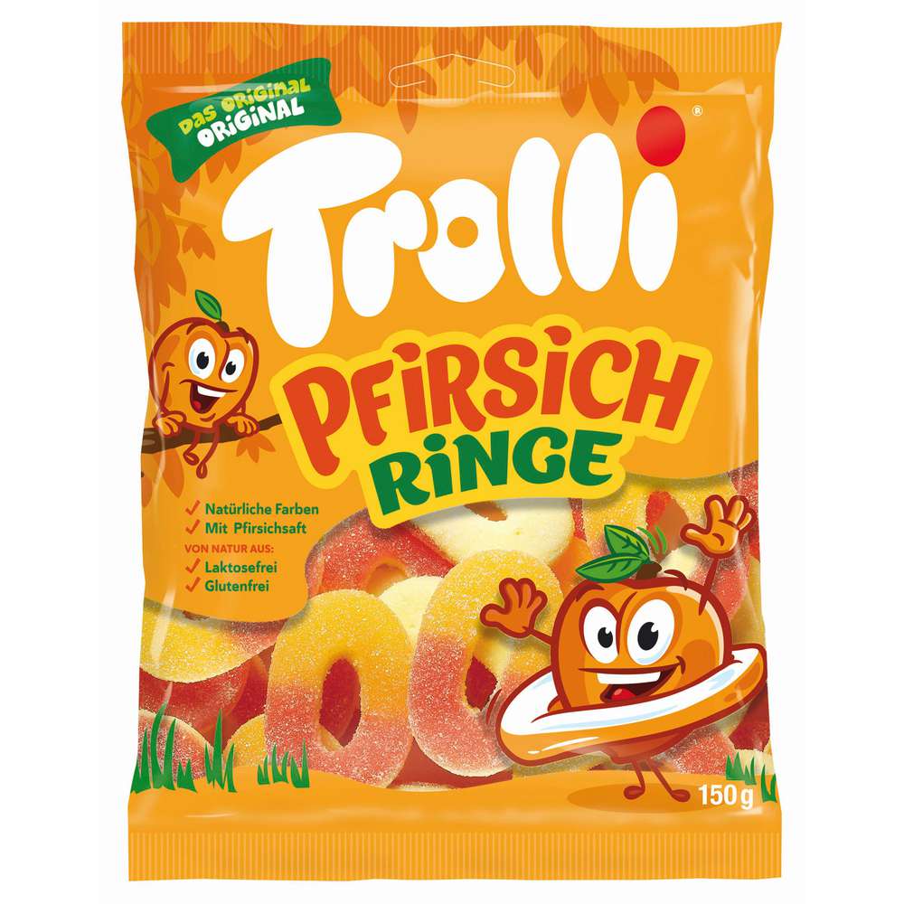 Produktabbildung Trolli Fruchtgummi, Pfirsichringe