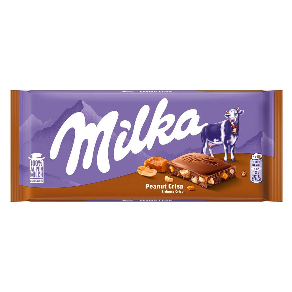 Produktabbildung Milka Tafelschokolade, Erdnuss Crisp