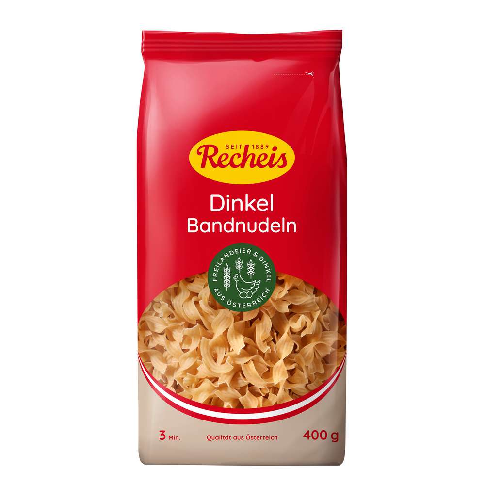 Produktabbildung Recheis Dinkel Bandnudeln, gewellt