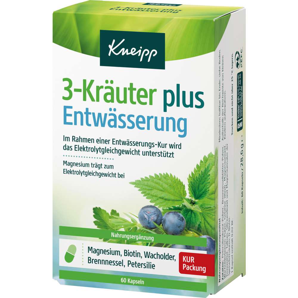 Produktabbildung Kneipp 3-Kräuter plus Entwässerung Kapseln