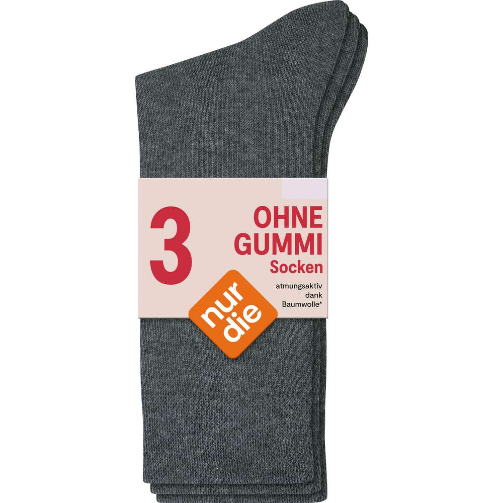 Produktabbildung Nur Die Socken 3er Pack, verschiedene Größen & Farben