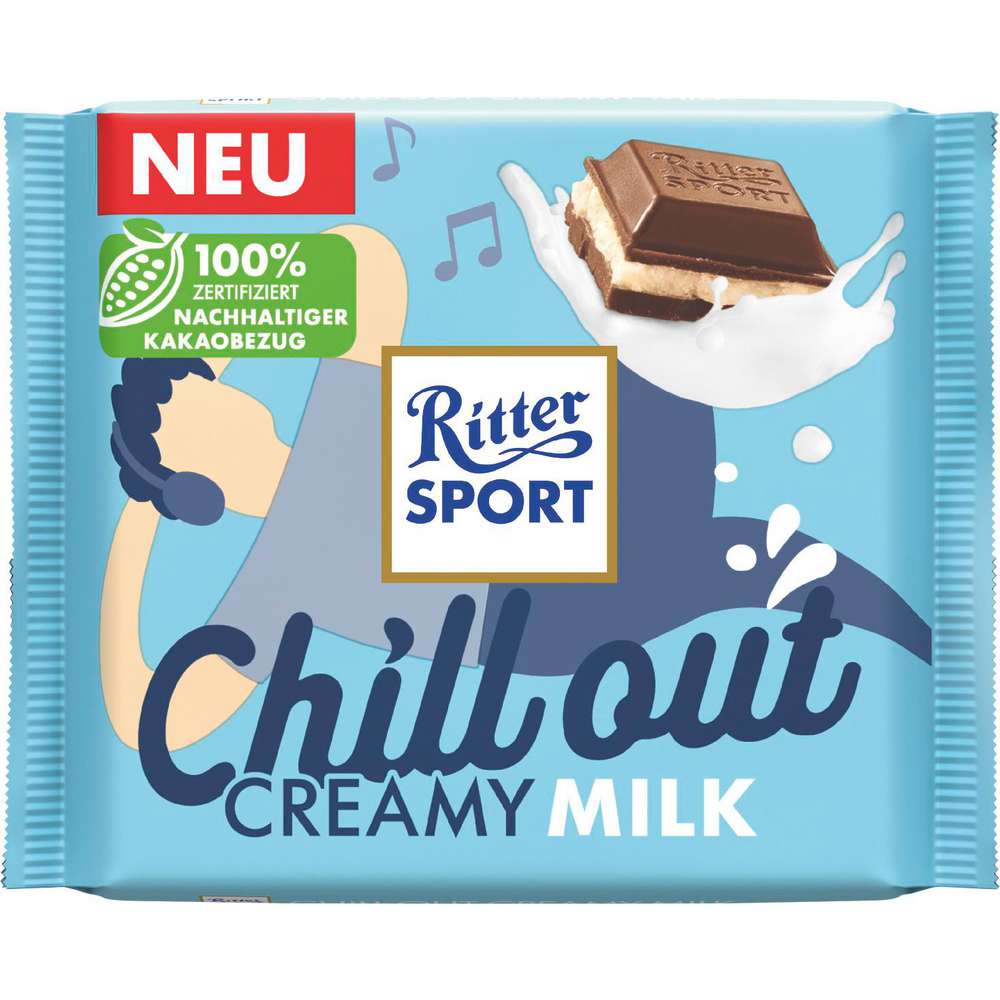 Produktabbildung Ritter Sport Tafelschokolade Chill out, Creamy Milk