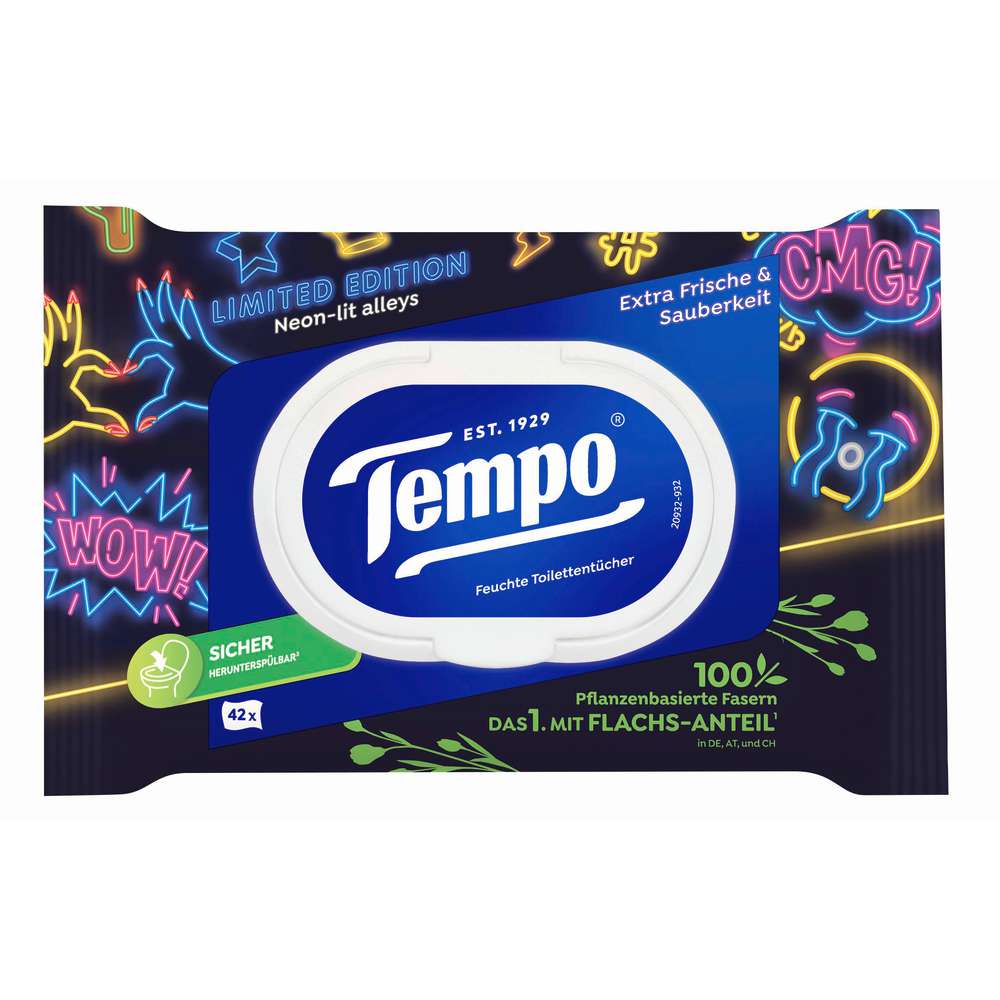 Produktabbildung Tempo Feuchte Toilettentücher, Limited Edition