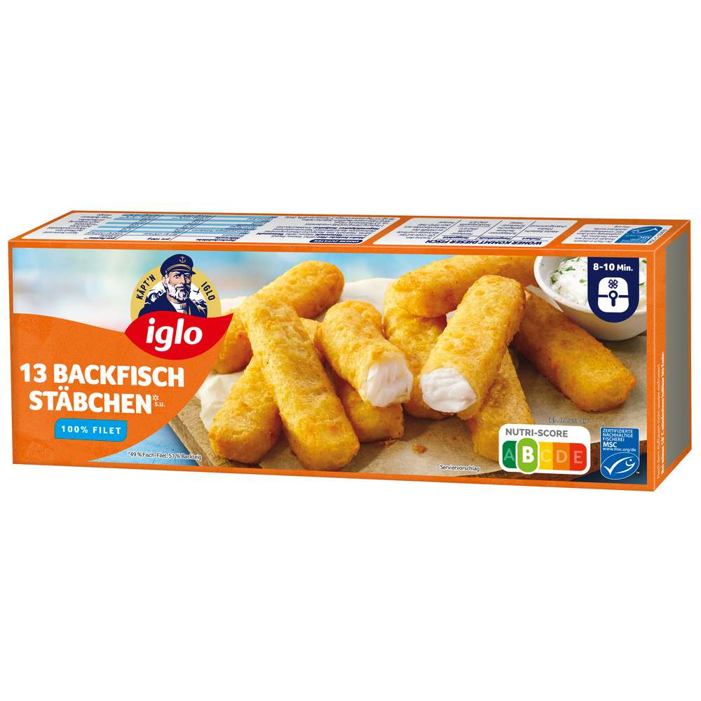 Produktabbildung Iglo Backfisch-Stäbchen, tiefgekühlt
