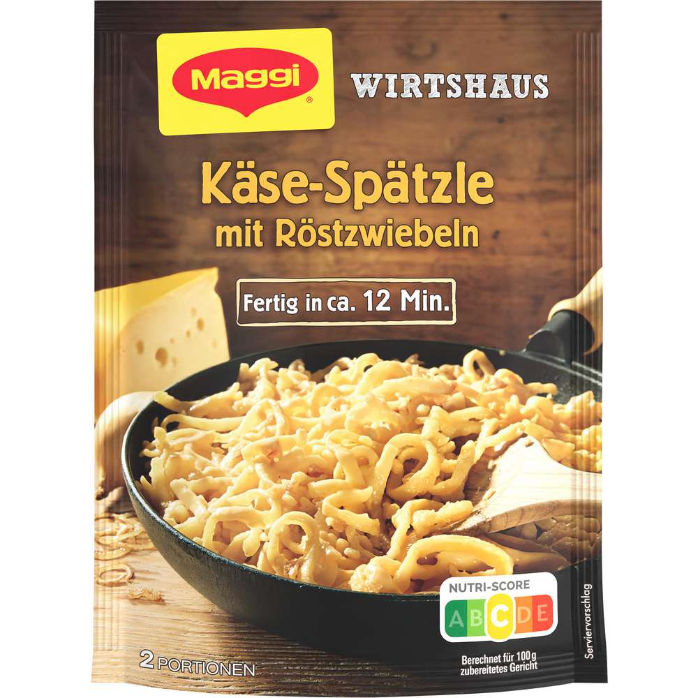 Produktabbildung Maggi Wirtshaus Käse Spätzle mit Röstzwiebel
