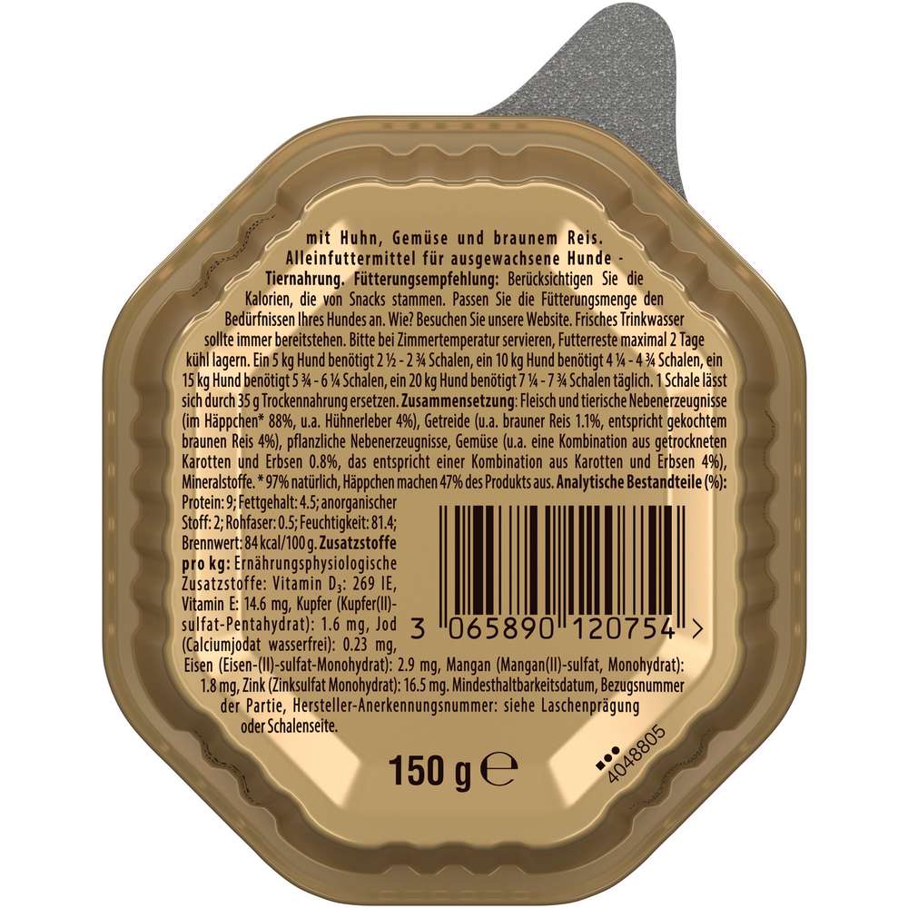 Produktabbildung Cesar Hunde-Nassfutter, Huhn/Naturreis/Gemüse