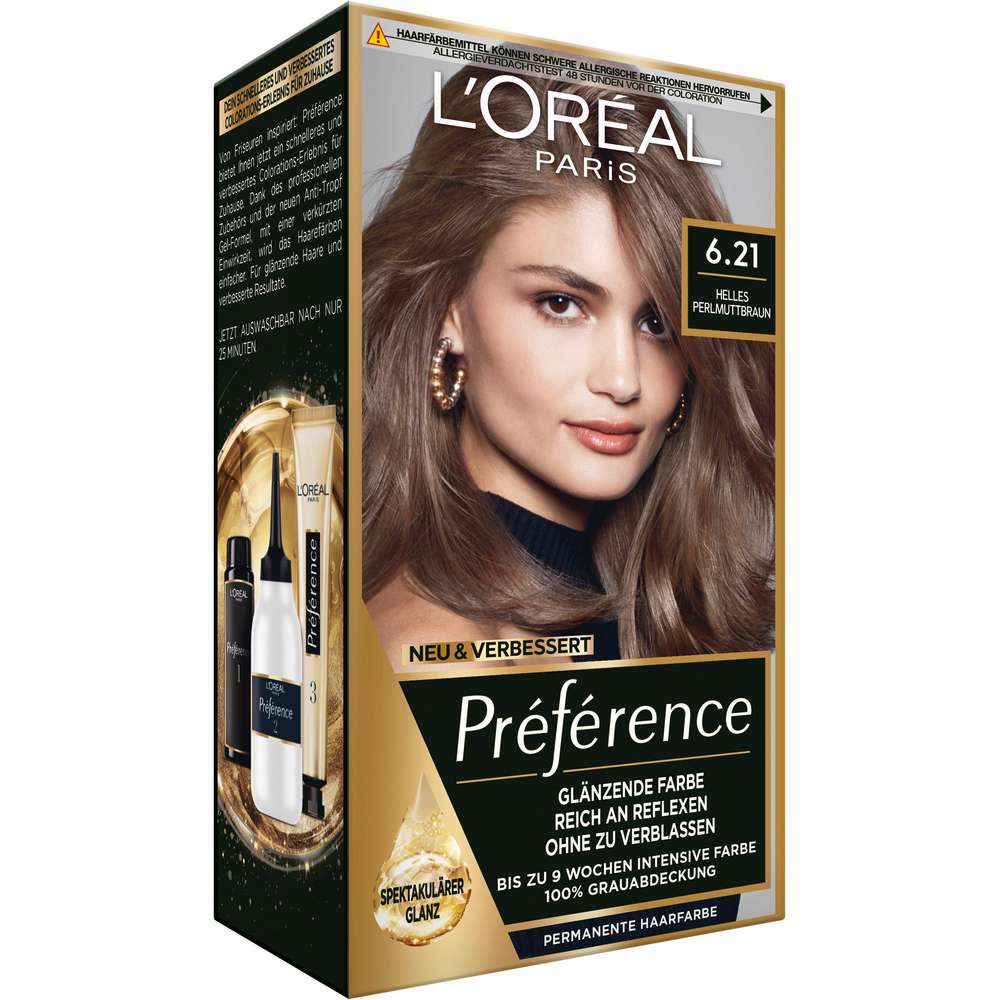 Produktabbildung L'Oreal Paris Haarfarbe Preference, 6.21 Zürich