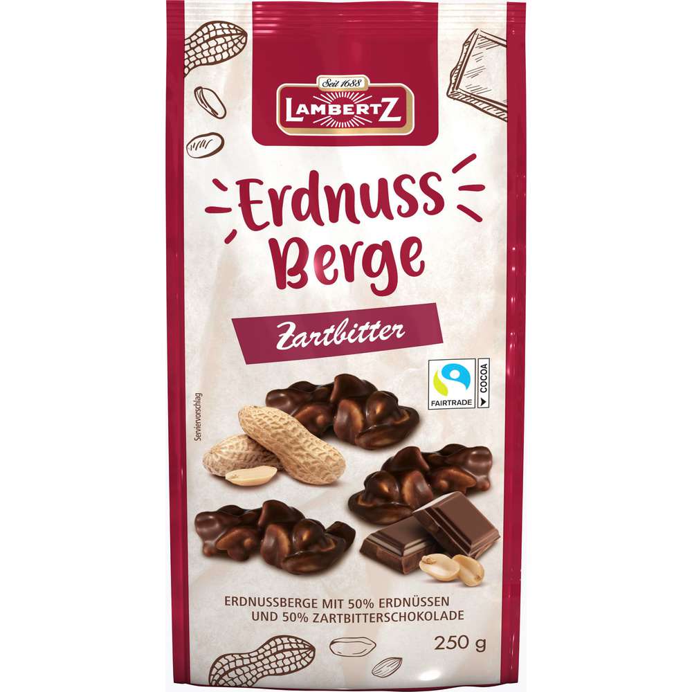 Produktabbildung Lambertz Erdnussberge, Zartbitter