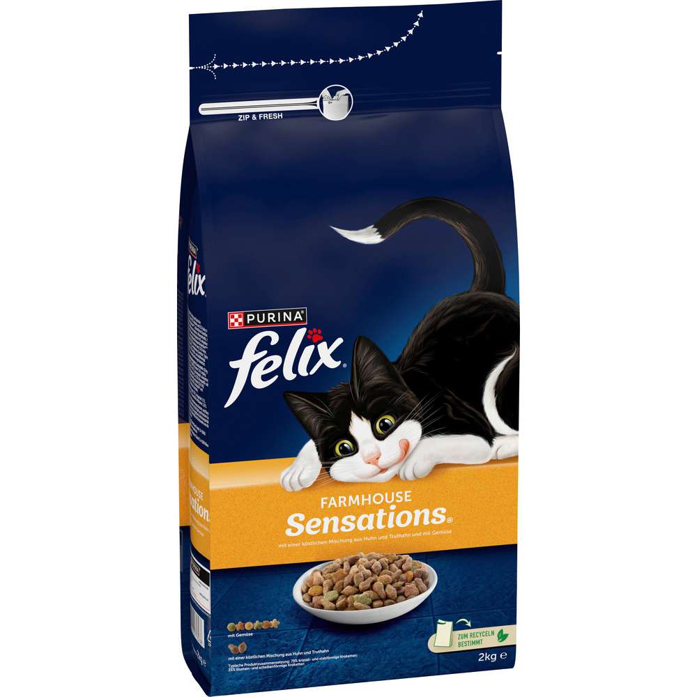Produktabbildung Felix Katzen-Trockenfutter Farmhouse Sensations, Huhn/Truthahn/Gemüse