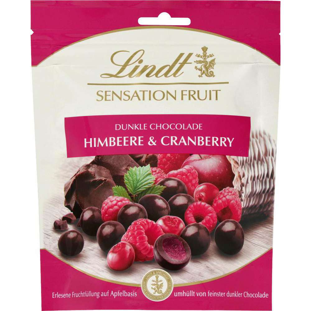 Produktabbildung Lindt Sensation Fruit Schokokugeln, Himbeere & Cranberry