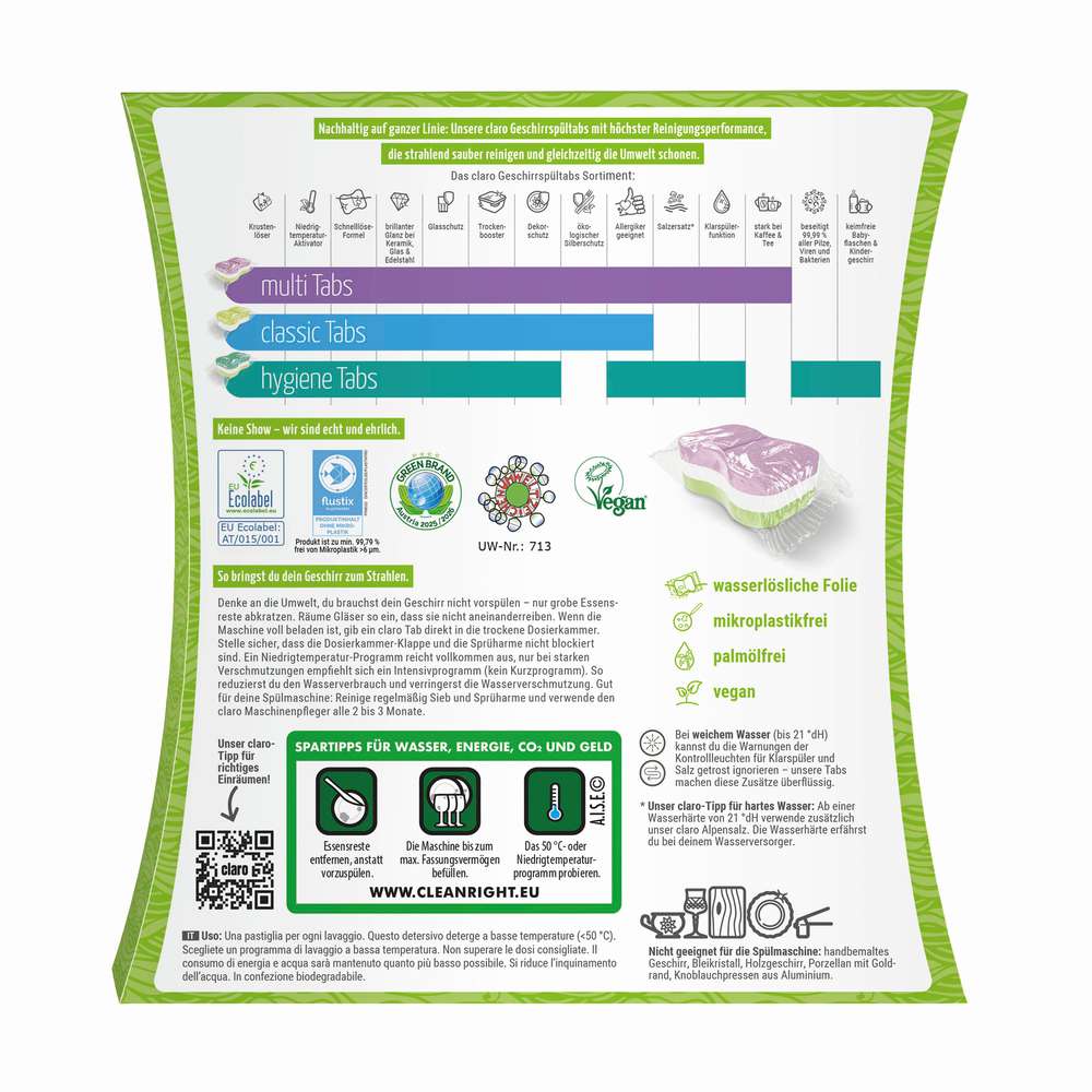 Produktabbildung claro Geschirrspül-Tabs Multi