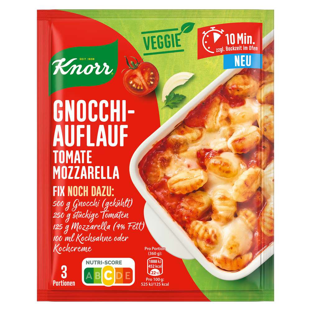 Produktabbildung Knorr Fix Würzmischung Gnocchi Gratin, Tomate-Mozzarella