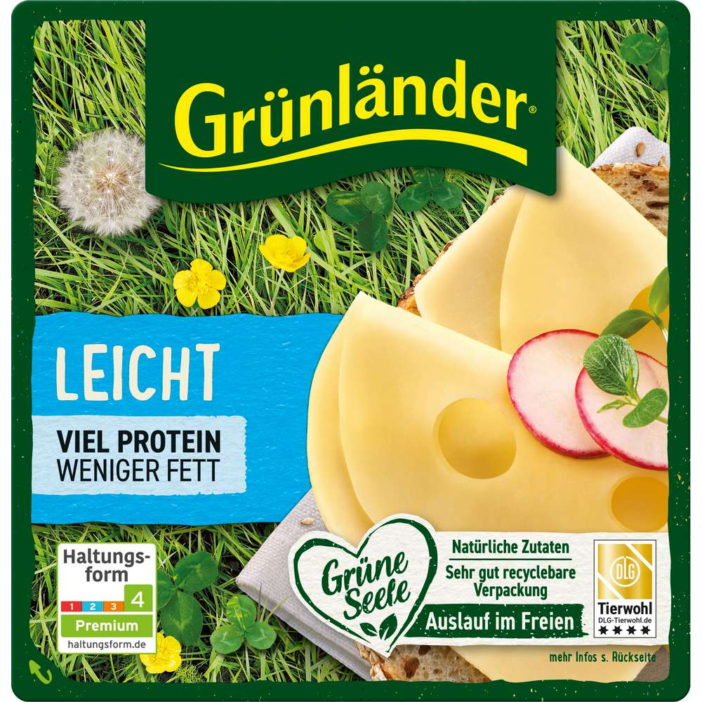 Produktabbildung Grünländer Käsescheiben leicht