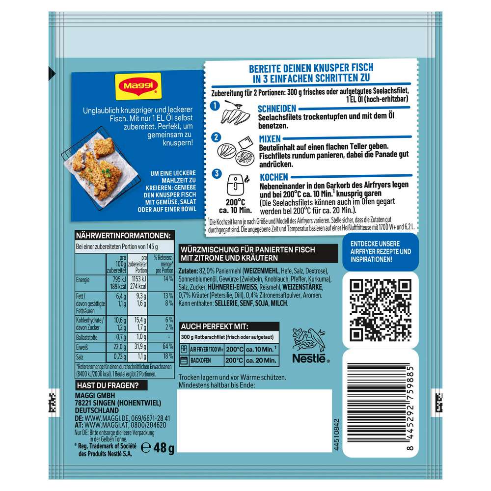 Produktabbildung Maggi Fix-Würzmischung Airfryer, Fisch