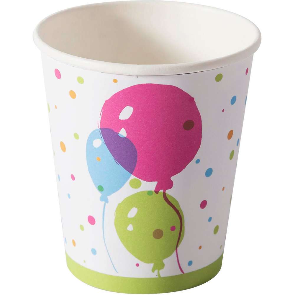 Produktabbildung Duni Bio Pappbecher, Luftballon-Motiv, 200ml