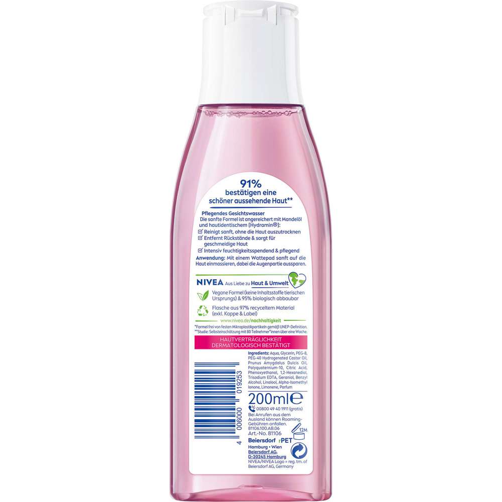 Produktabbildung Nivea Gesichtswasser mit Mandelöl, für trockene & sensible Haut