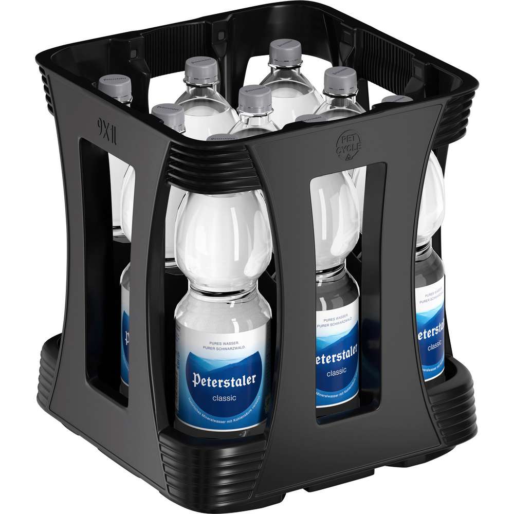Produktabbildung Peterstaler Quelle Mineralwasser, Classic (9x 1,000 Liter)