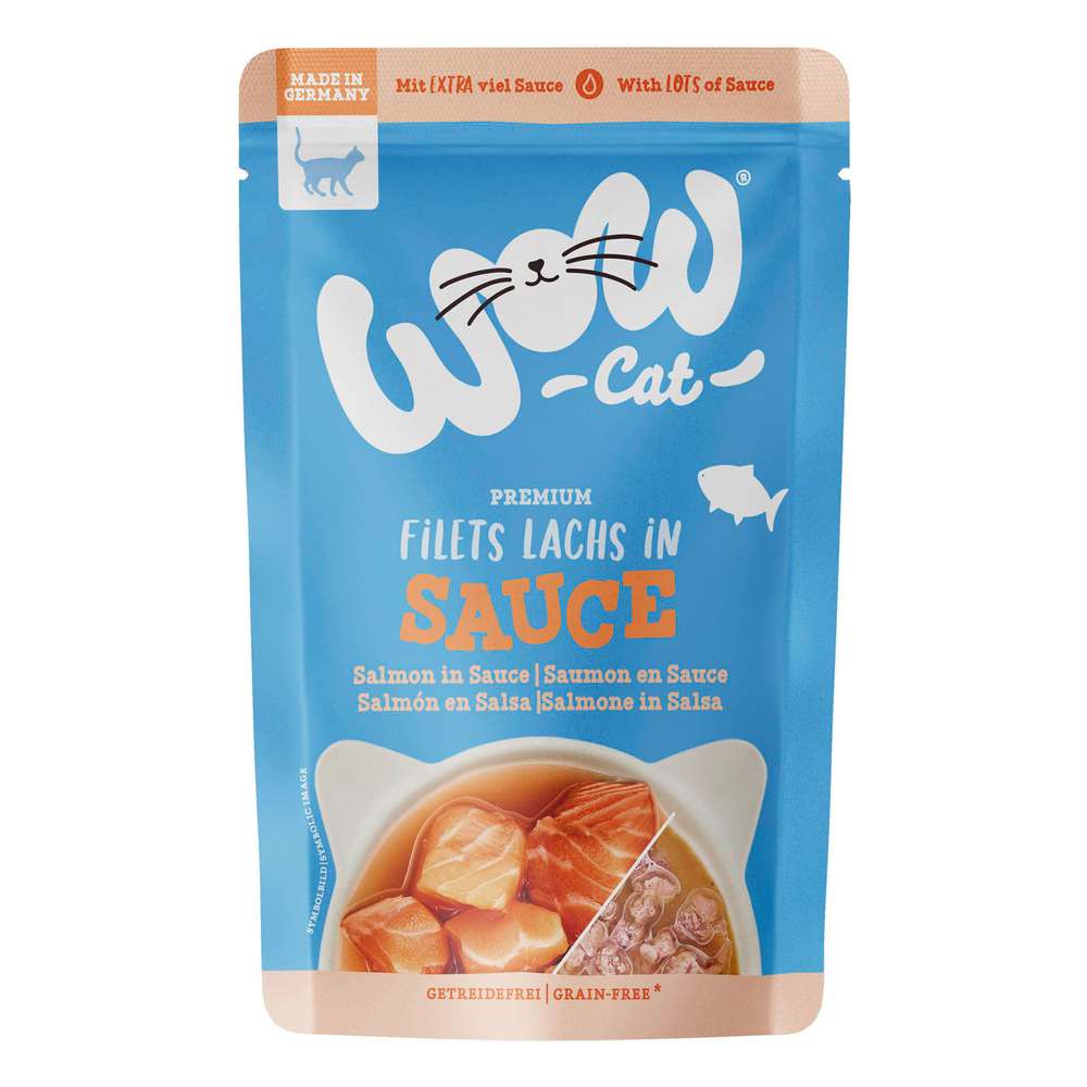 Produktabbildung WOW Katzen-Nassfutter, Lachs/Sauce