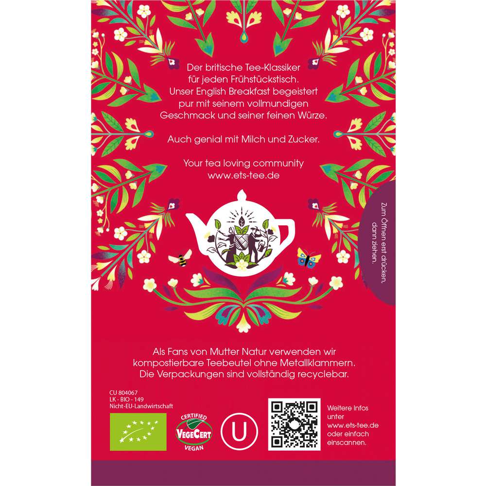 Produktabbildung English Tea Shop Bio Tee Organic, English Breakfast 