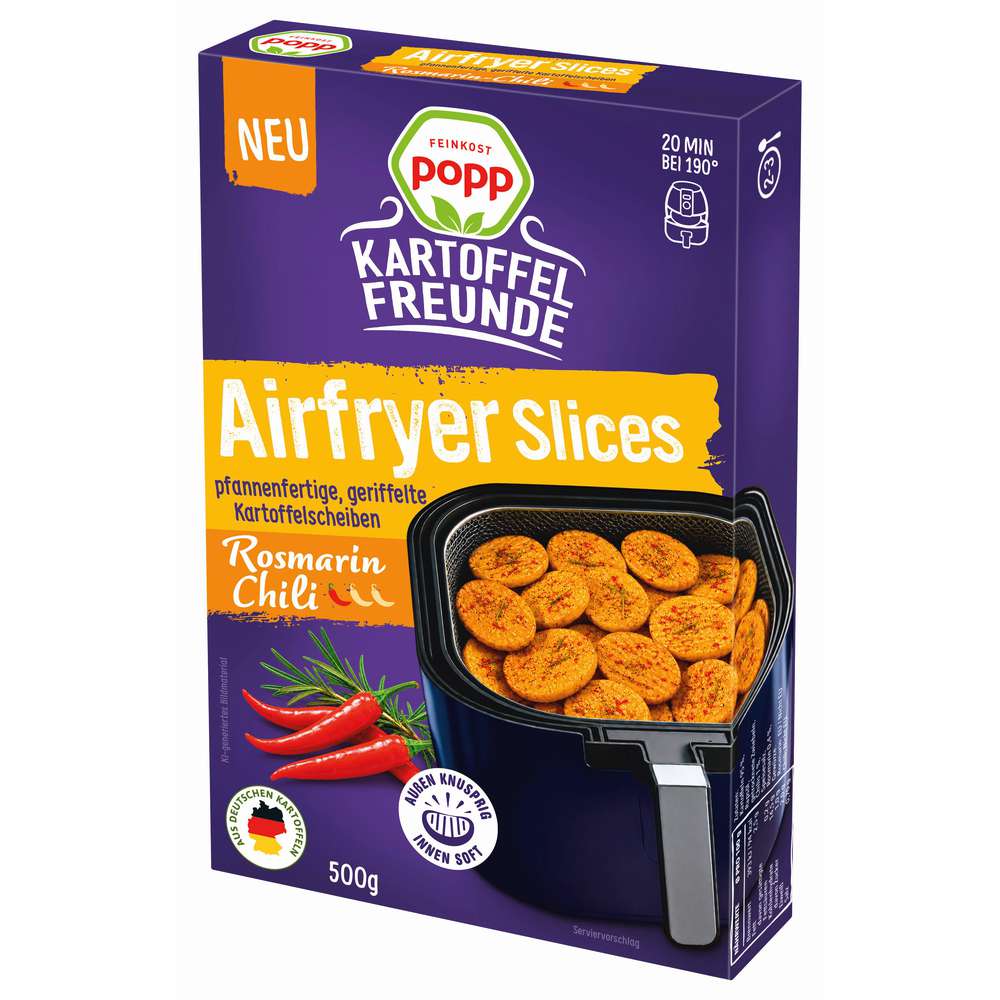 Produktabbildung Feinkost Popp Airfryer Slices Rosmarin Chili 