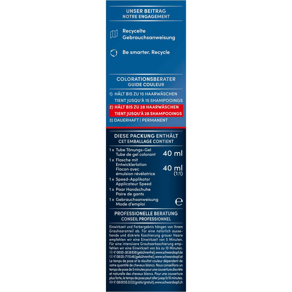 Produktabbildung Schwarzkopf Tönungs-Gel Men Perfect, 80 Natur Schwarz-Braun