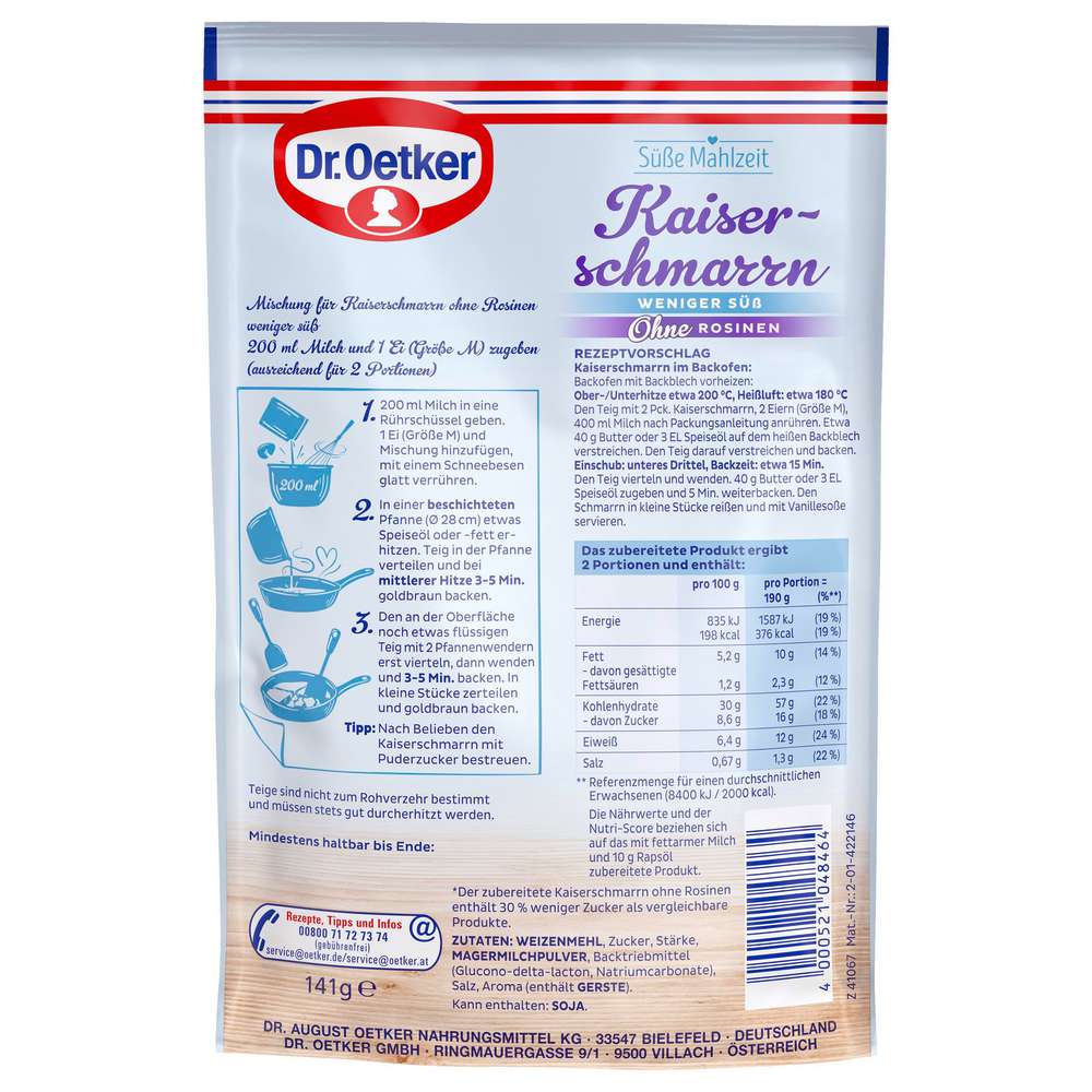 Produktabbildung Dr. Oetker Süße Mahlzeit Kaiserschmarrn