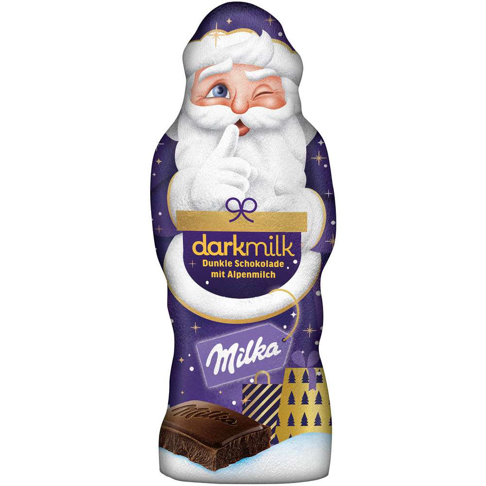 Produktabbildung Milka Weihnachtsmann, dunkle Schokolade