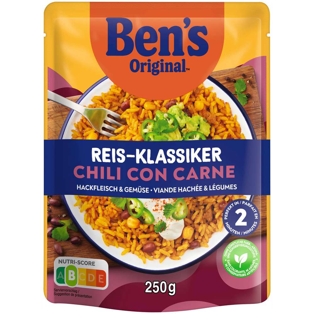Produktabbildung BEN'S ORIGINAL Fertiggericht Chili con Carne, Hackfleisch & Gemüse