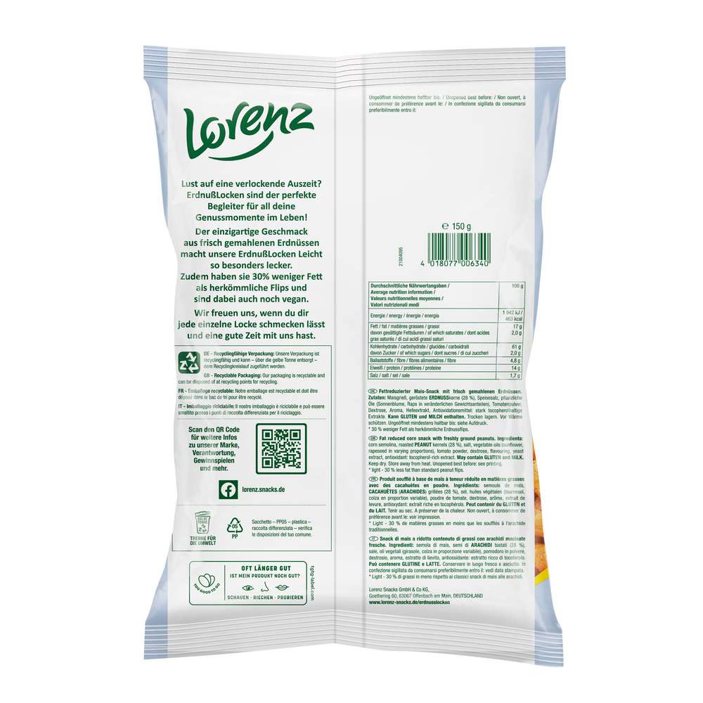 Produktabbildung Lorenz Flips Erdnusslocken, leicht