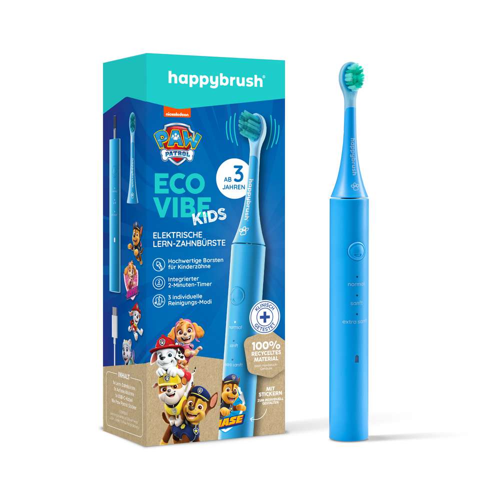 Produktabbildung happybrush Elektrische Zahnbürste Kinder EcoVibe, Paw Patrol