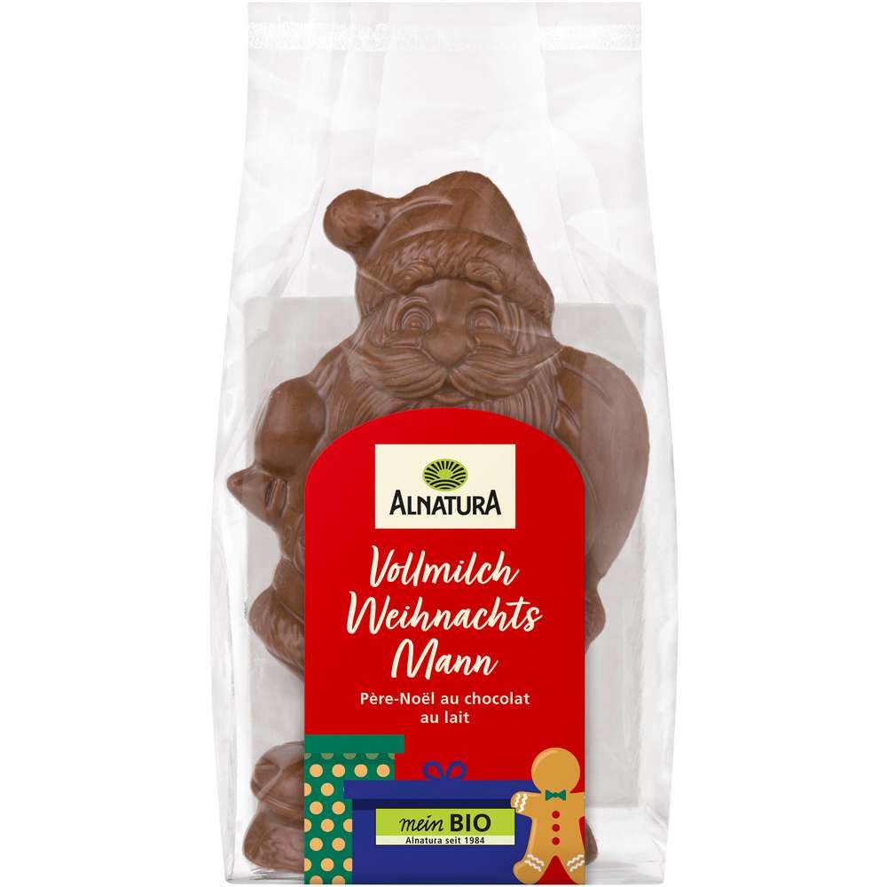 Produktabbildung Alnatura Schokoladen Weihnachtsmann, Vollmilch