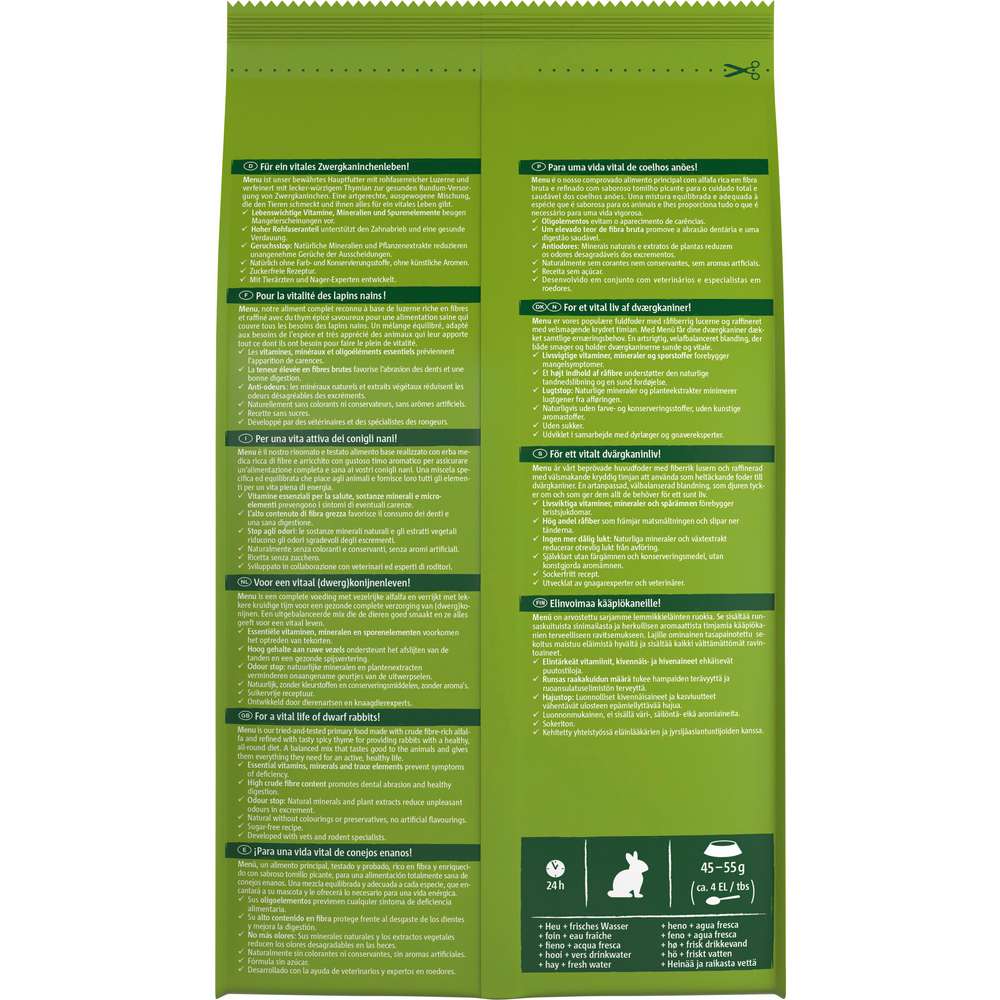 Produktabbildung Vitkraft Zwergkaninchen-Futter Premium Menu, Vital Thymian
