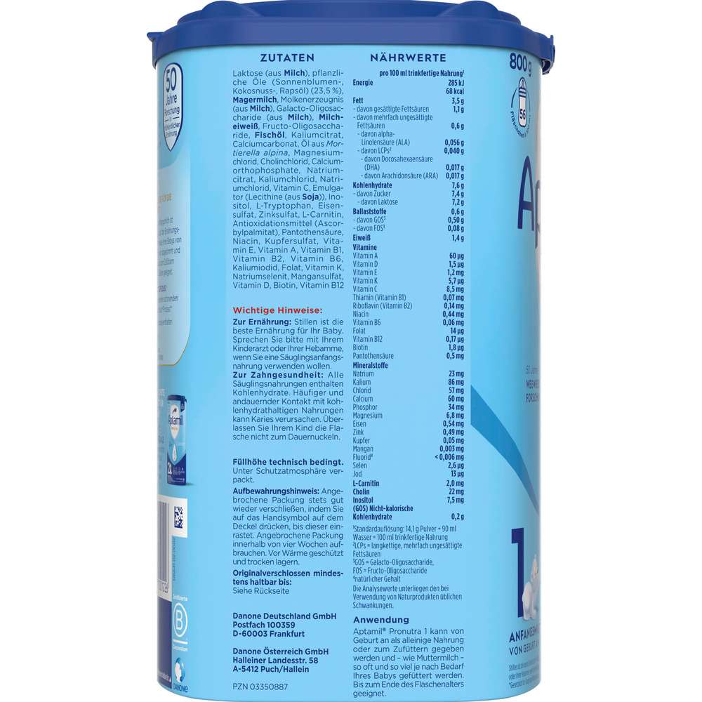 Produktabbildung Aptamil Anfangsmilch, 1