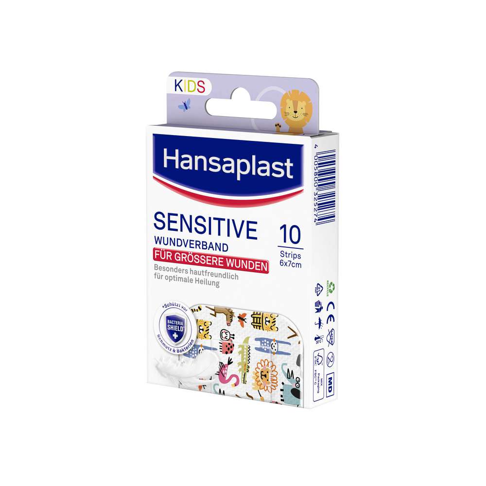 Produktabbildung Hansaplast Pflaster, Sensitive Kids, 6 x 7 cm