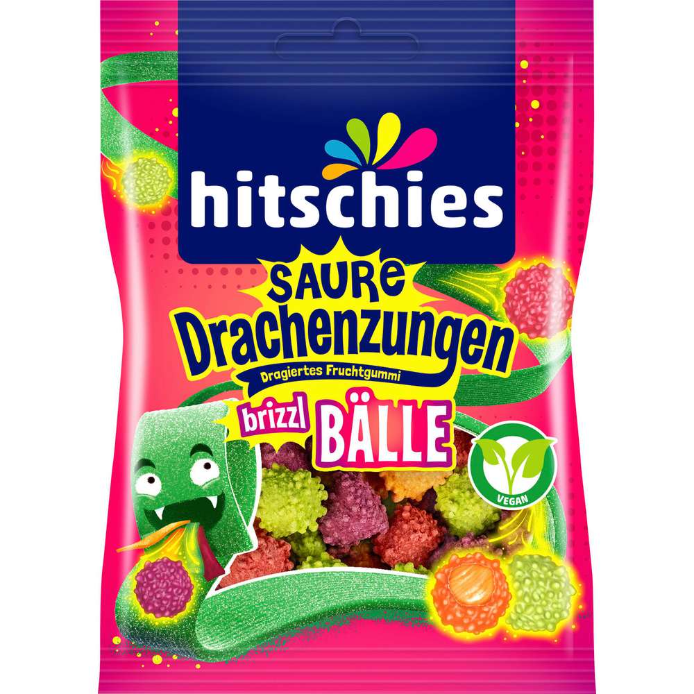 Produktabbildung Hitschler Hitschies Saure Drachenzungen, brizzl Bälle