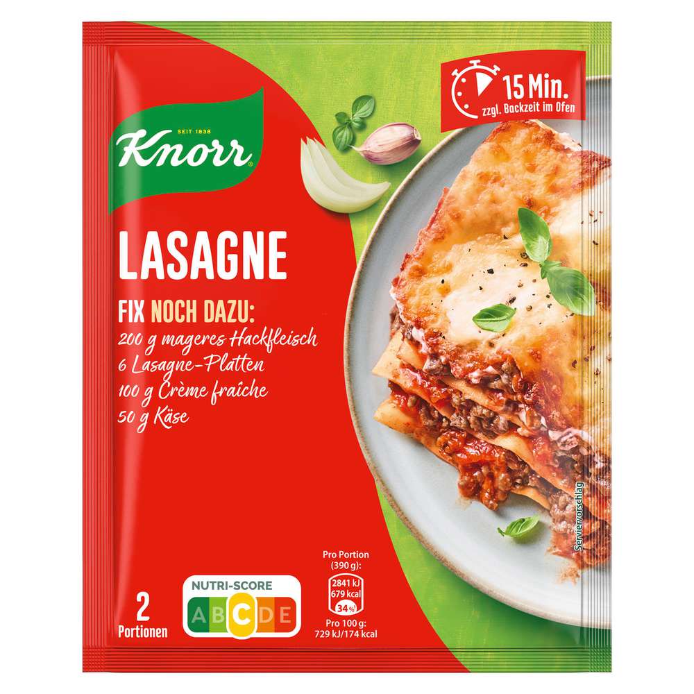 Produktabbildung Knorr Fix-Würzmischung, Lasagne