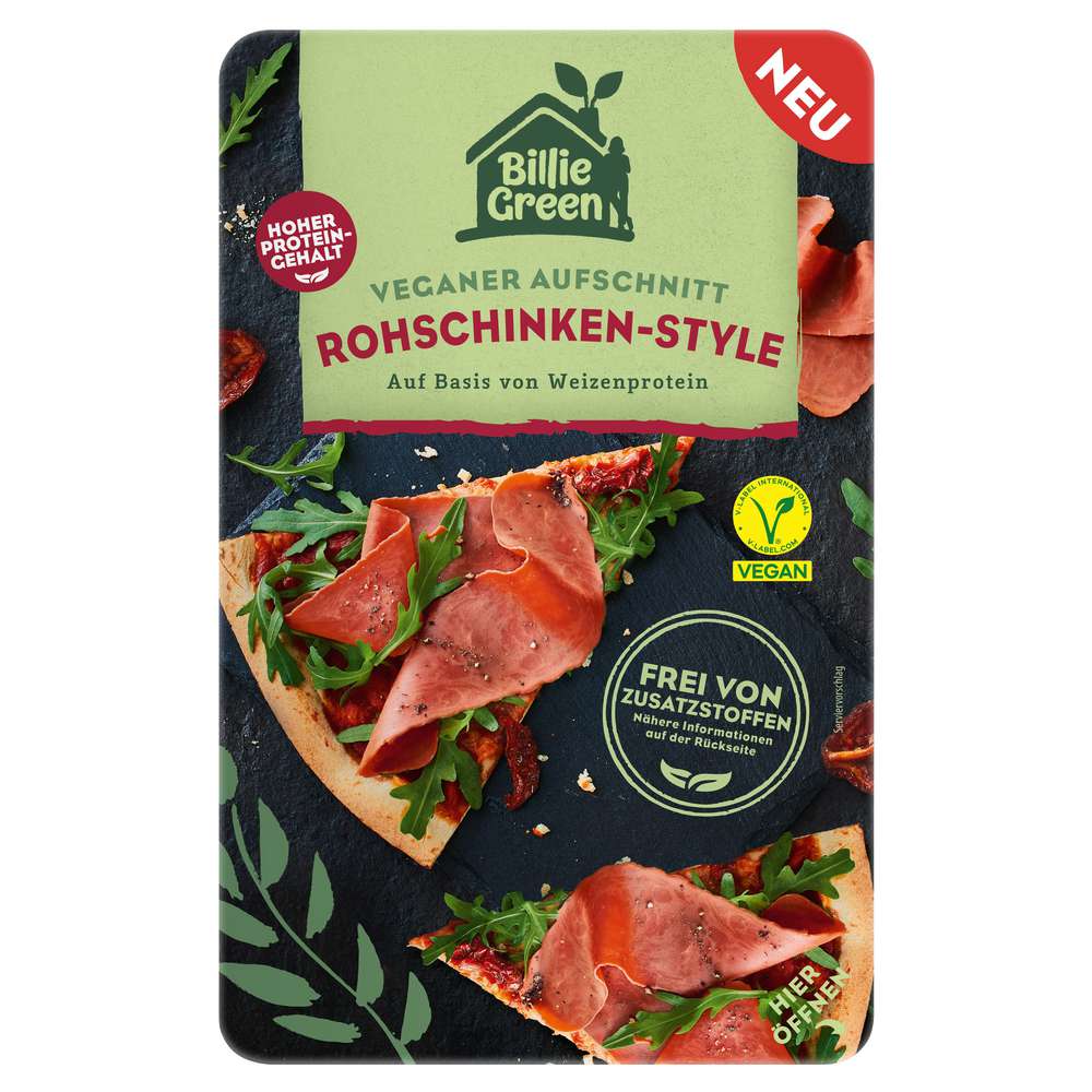 Produktabbildung Billie Green Veganer Rohschinken