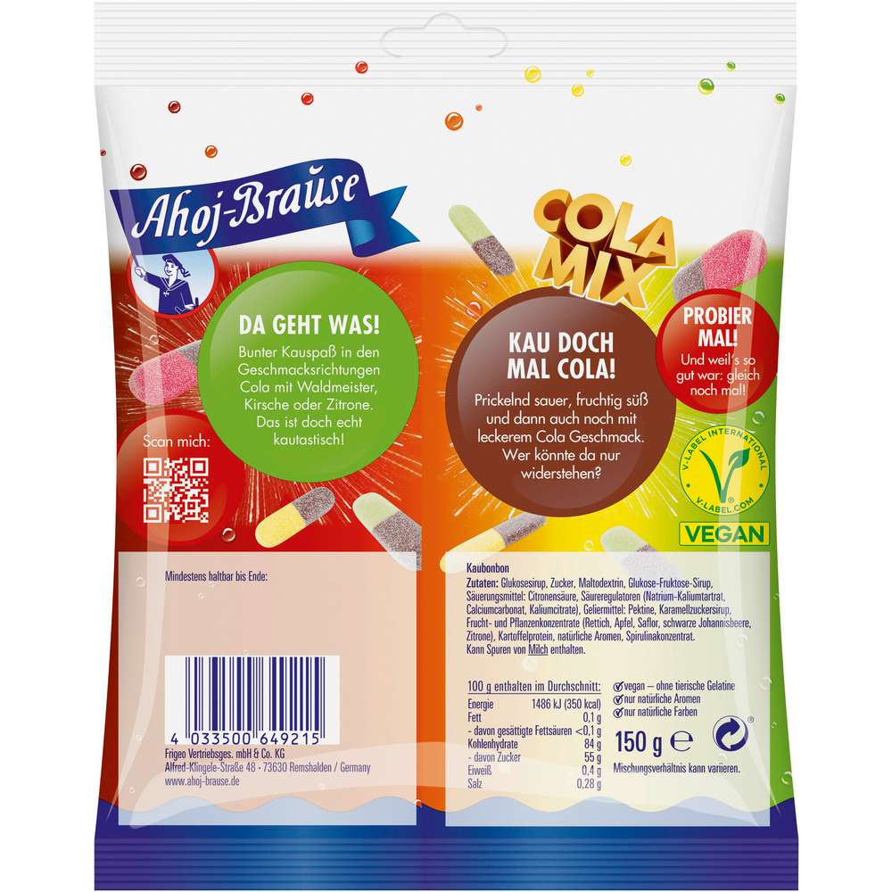 Produktabbildung Ahoj-Brause Kaubonbons Cola
