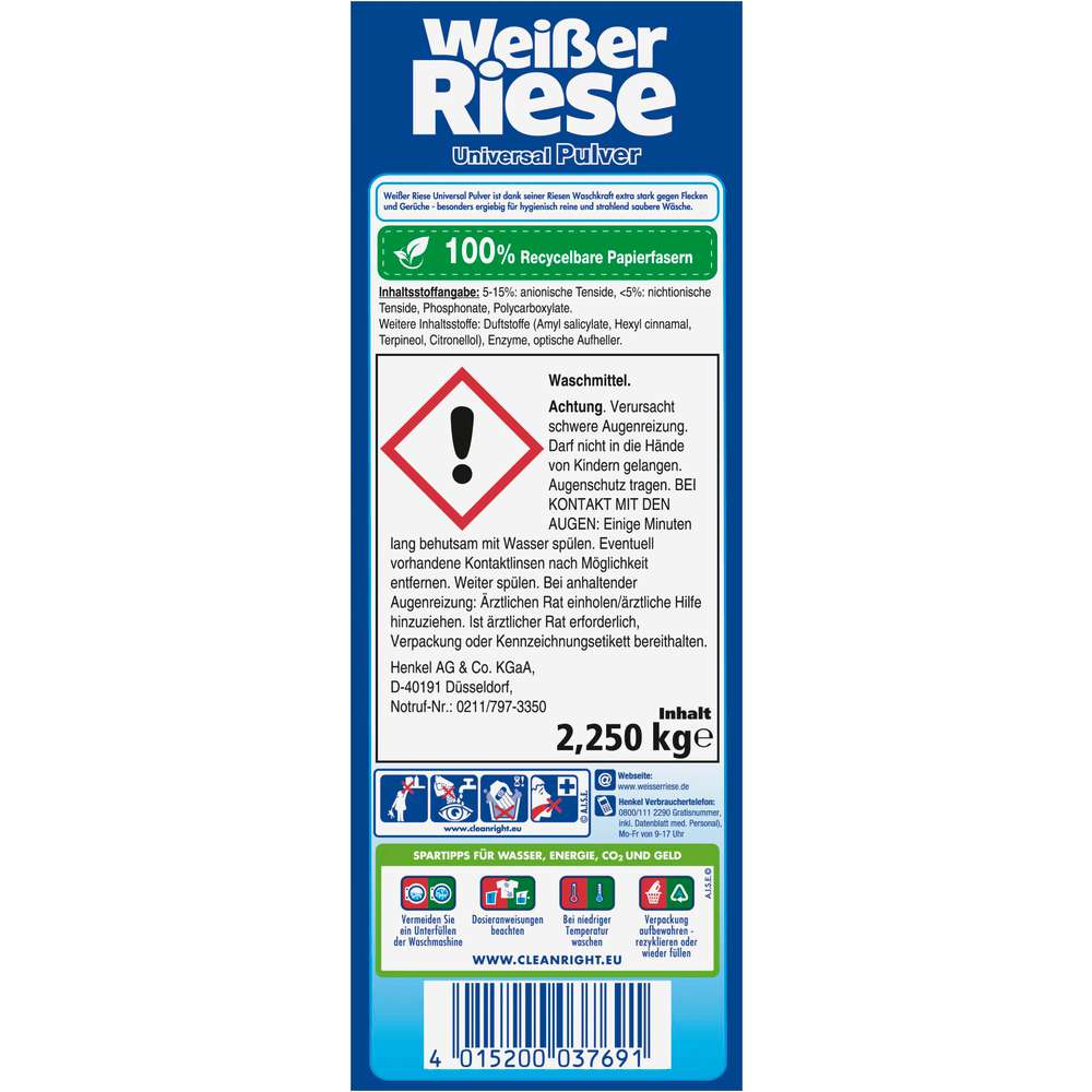 Produktabbildung Weißer Riese Universal-Wachmittel Pulver