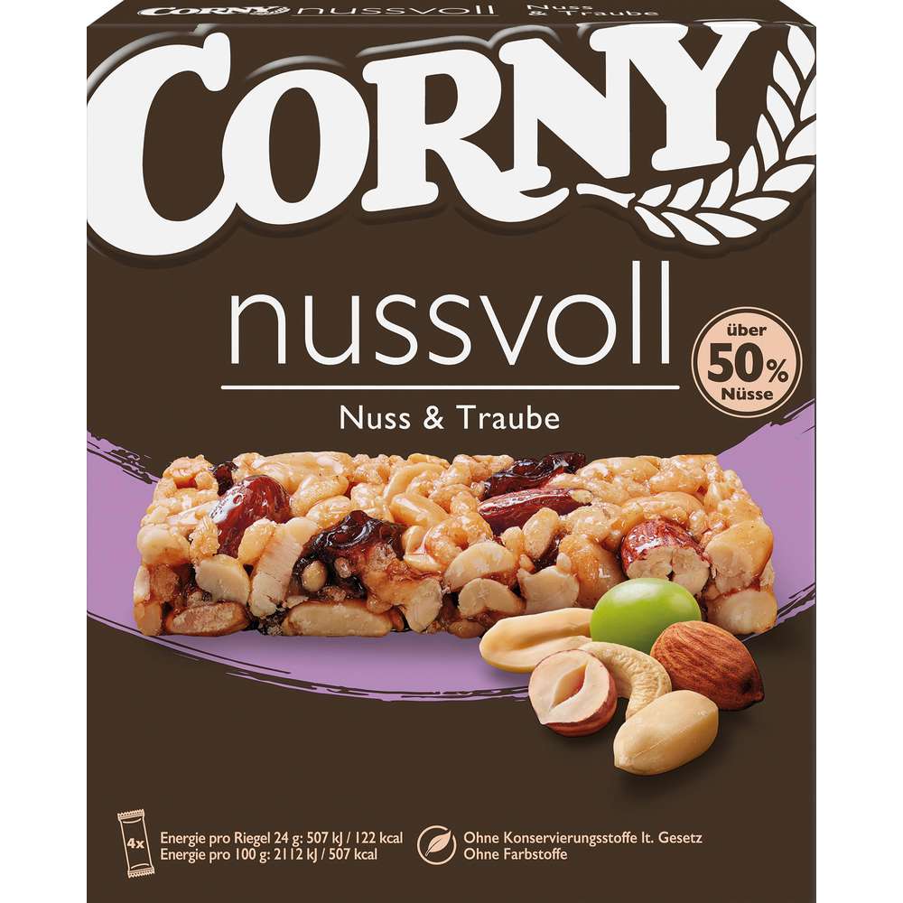 Produktabbildung Corny Nuss-Riegel, Nuss & Traube