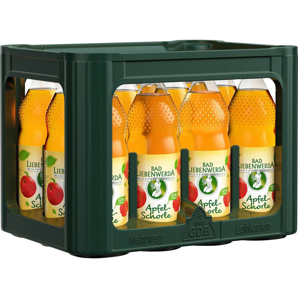 Produktabbildung Bad Liebenwerda Apfelschorle (12x 1,000 Liter)