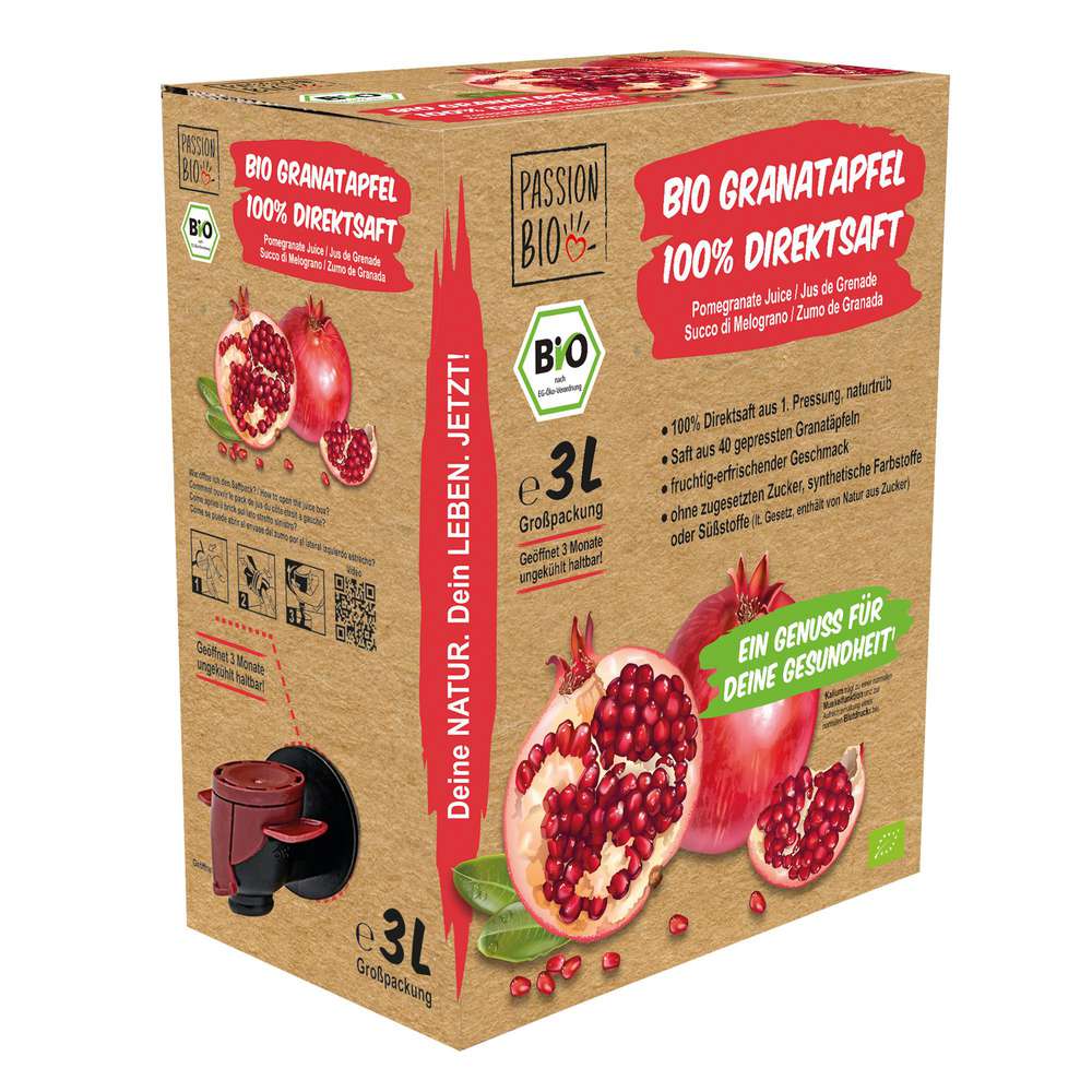 Produktabbildung Passion Bio Bio Granatapfel 100% Direktsaft