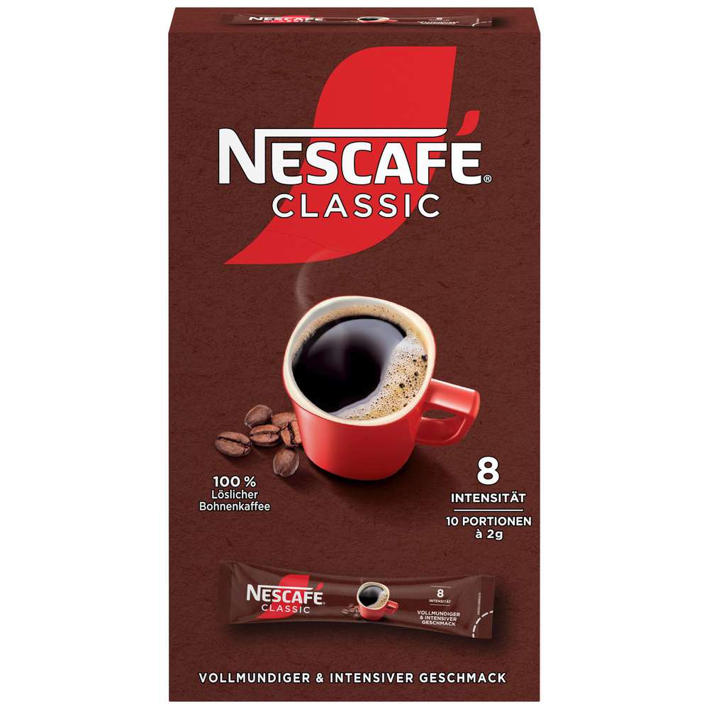Produktabbildung Nescafe Instant Kaffeesticks, Tassenpackungen