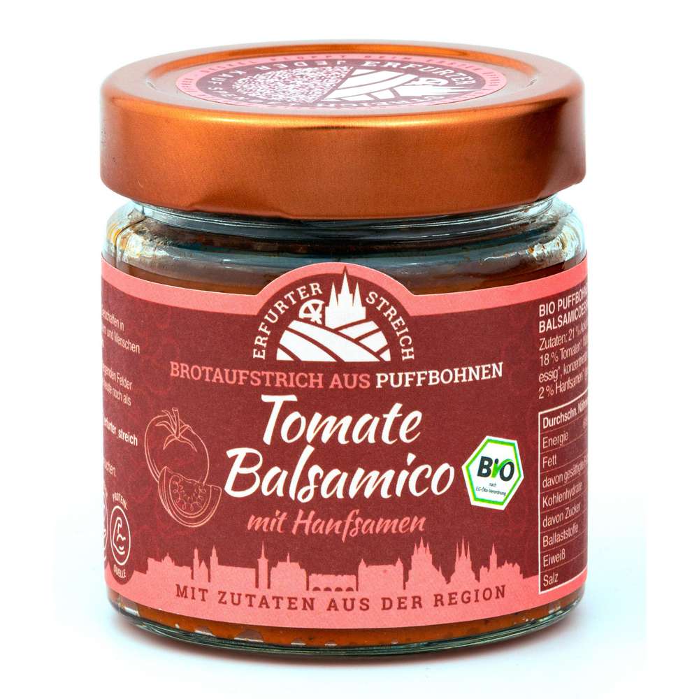 Produktabbildung Erfurter Streich Bio Brotaufstrich Tomate-Balsamico